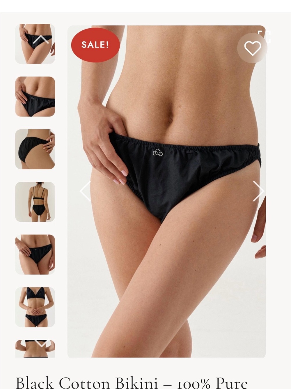 ✨Cotton Sl*t- Black Cotton Bikini Underwear✨